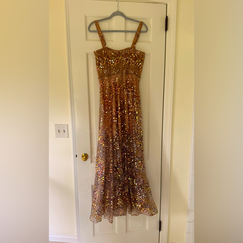 Bronx and Banco Sequin Maxi Dress in Gold and Pink - Picture 4 of 11